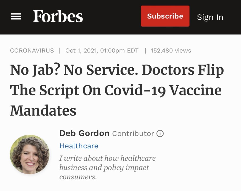 Forbes: Covid 19 vaccine mandates