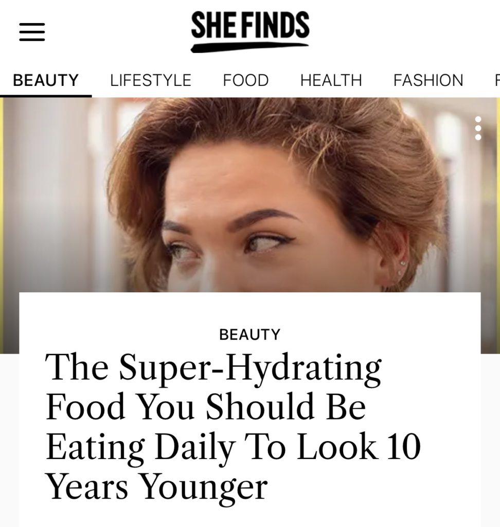 SheFInds: Super-hydrating food