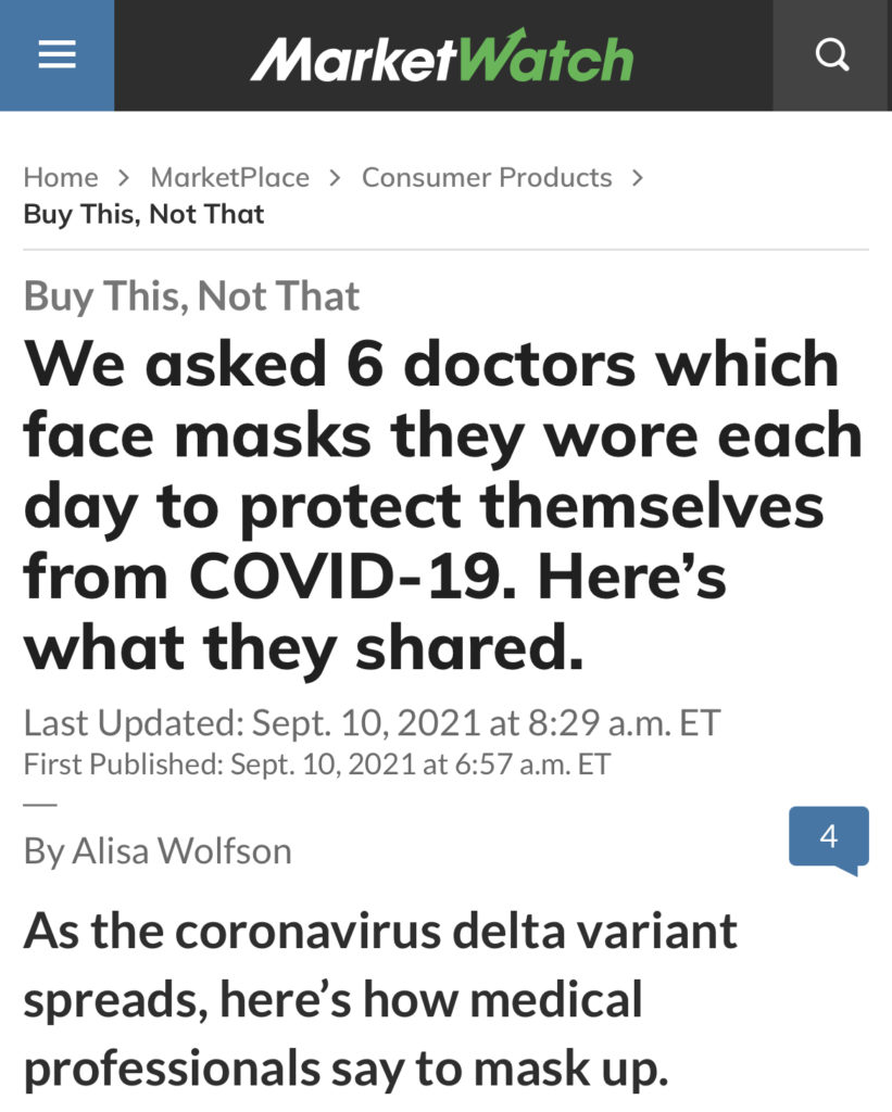 Marketwatch: face masks for Covid 19